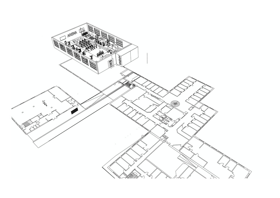 Treningssenter — 3D-planløsning